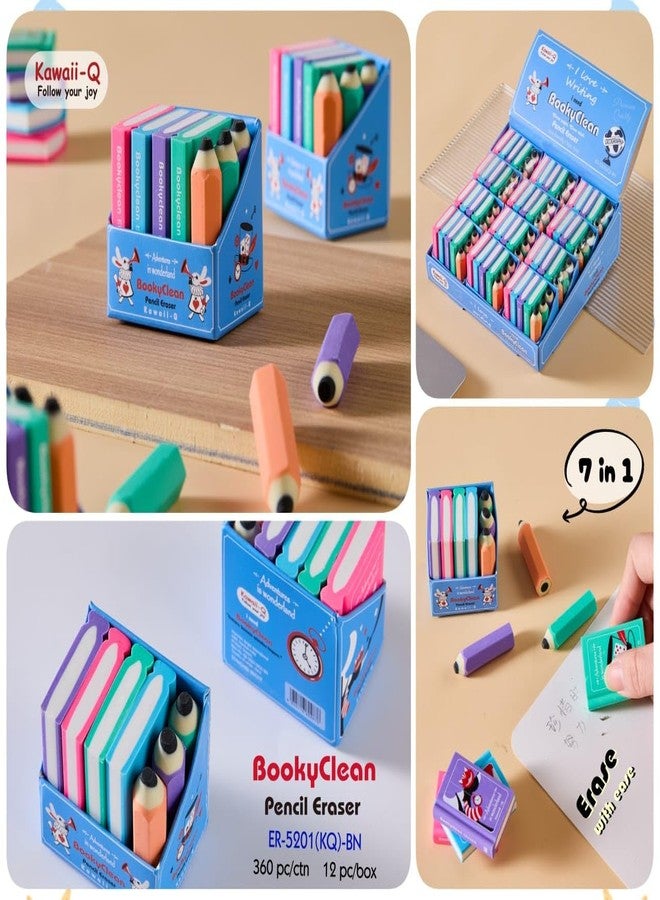 SAMVARDHAN Book and Pencil Shape Eraser,Soft & Smooth Erasing, Use for Students, Artists, Professionals & Office Purpose use, Fancy Erasers for Birthday Return Gift(4-Book Shape, 3-Pencil Shape) (1) - Image 5